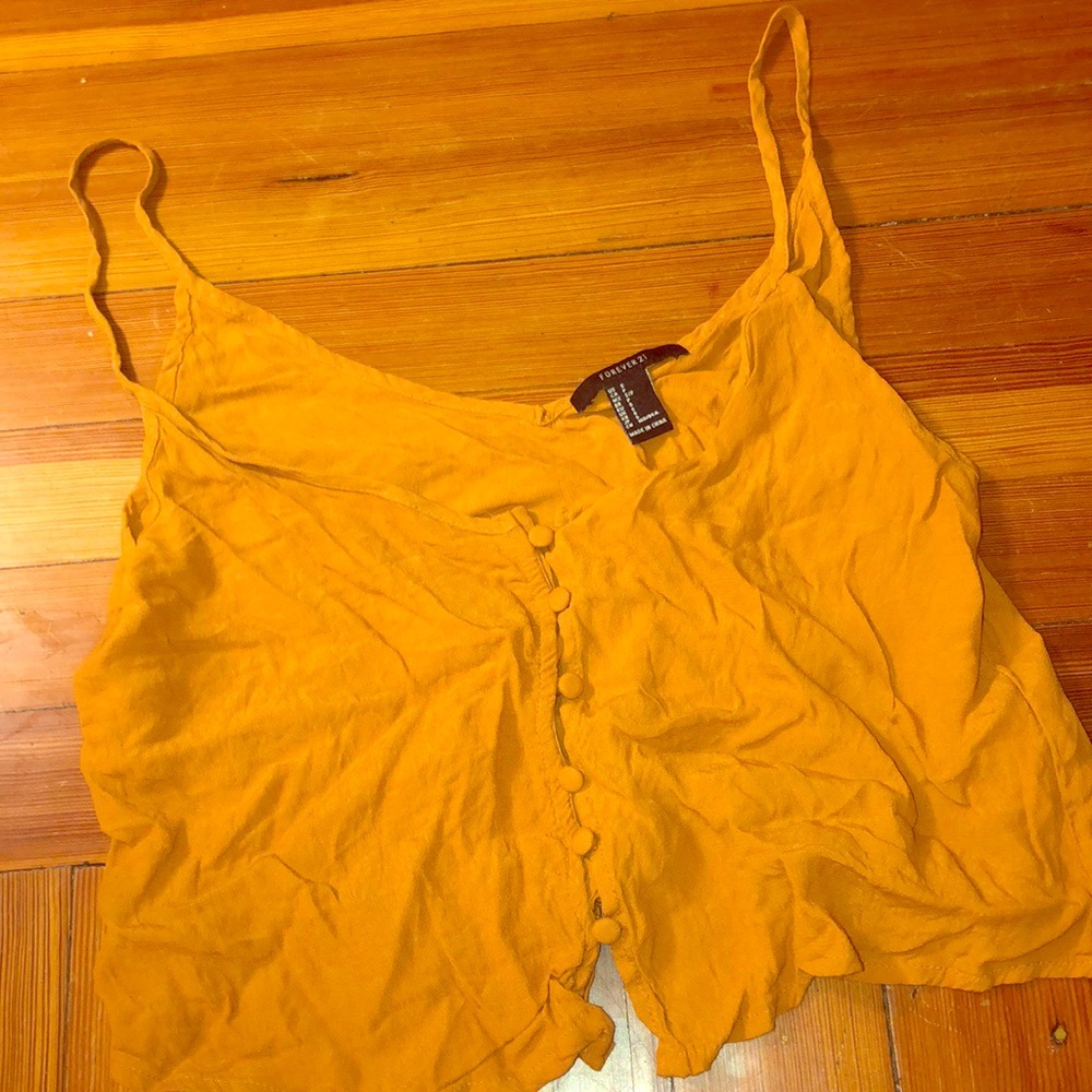 Forever 21 orange tank crop top